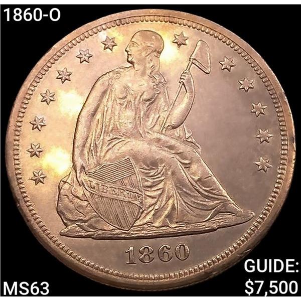 1860-O Seated Liberty Dollar CHOICE BU