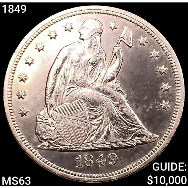 1849 Seated Liberty Dollar CHOICE BU