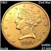 1861 Civil War $10 Gold Eagle CHOICE AU