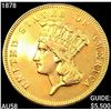 1878 $3 Gold Piece CHOICE AU