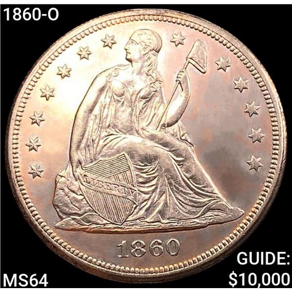 1860-O Seated Liberty Dollar CHOICE BU