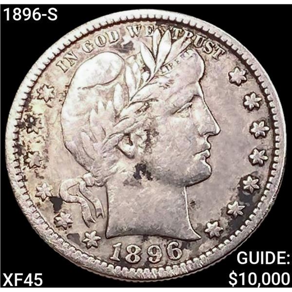1896-S Barber Quarter NEARLY UNCIRCULATED
