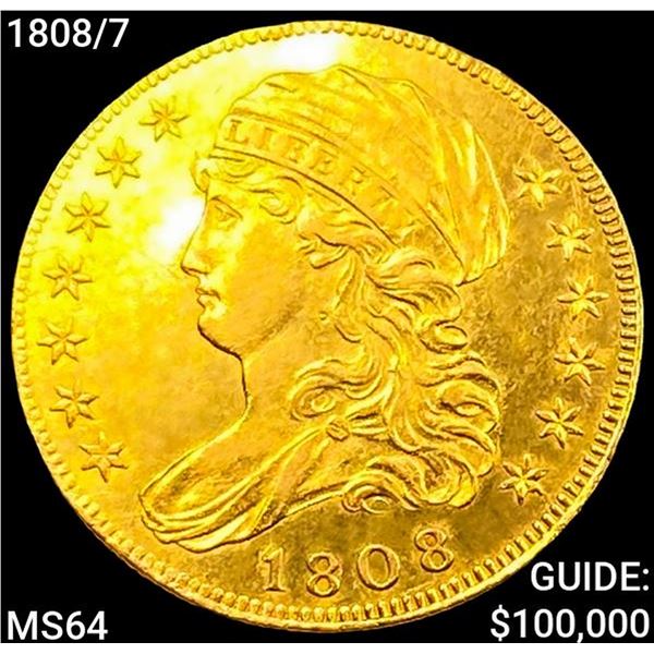 1808/7 $5 Gold Half Eagle CHOICE BU
