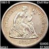 1861-S Civil War Seated Liberty Dime UNCIRCULATED