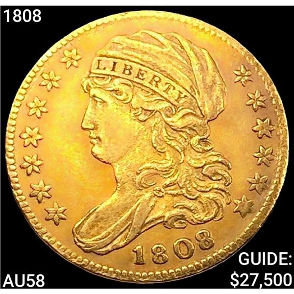 1808 $5 Gold Half Eagle CHOICE AU