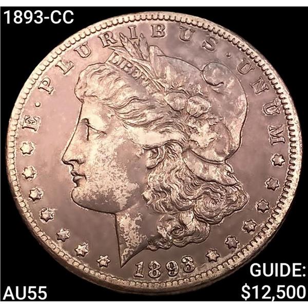 1893-CC Morgan Silver Dollar HIGH GRADE