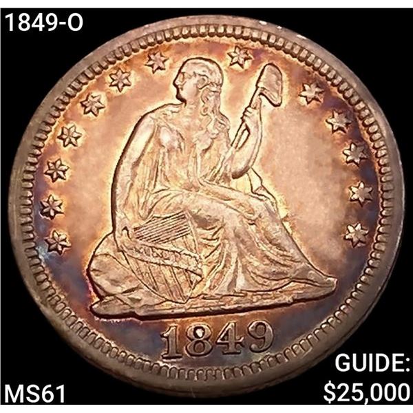 1849-O Seated Liberty Quarter UNCIRCULATED