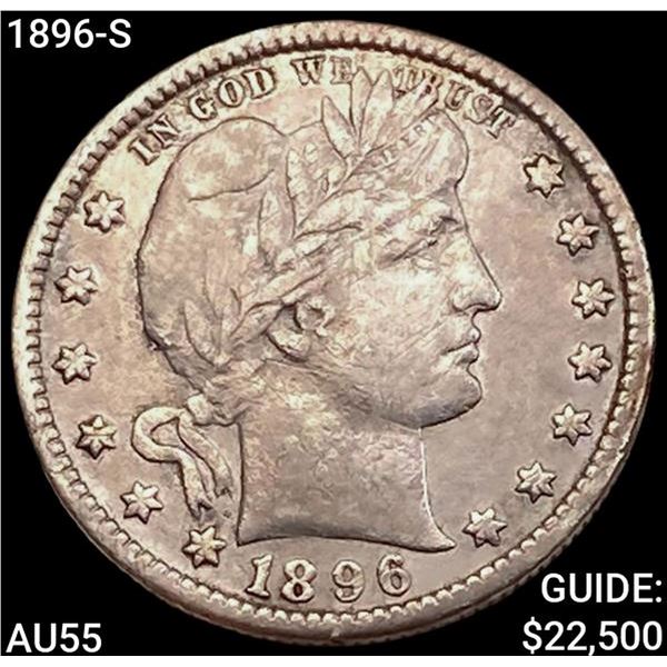 1896-S Barber Quarter HIGH GRADE