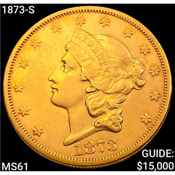 1873-S $20 Gold Double Eagle UNCIRCULATED