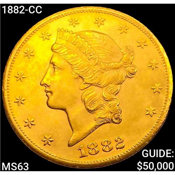 1882-CC $20 Gold Double Eagle CHOICE BU