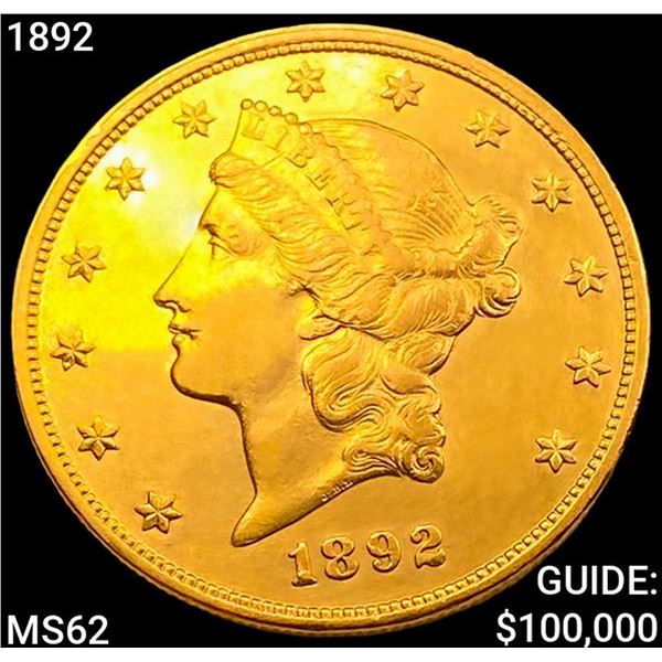 1892 $20 Gold Double Eagle UNCIRCULATED