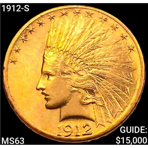 1912-S $10 Gold Eagle CHOICE BU