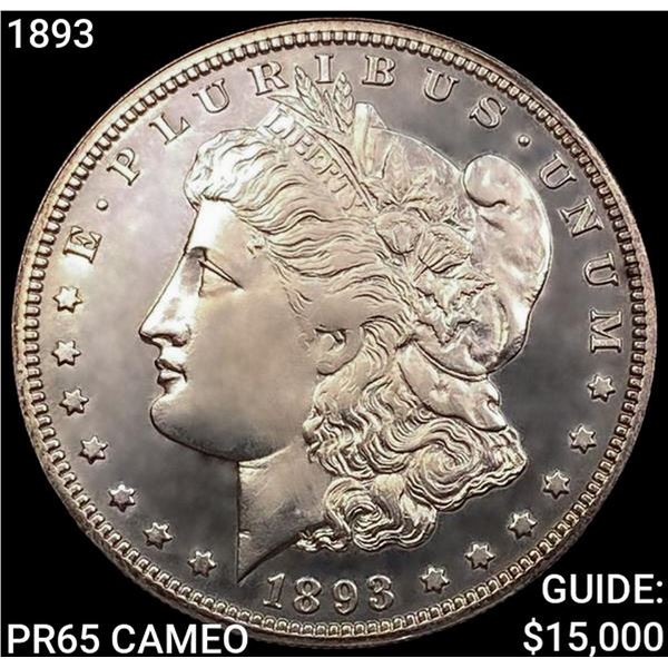 1893 Morgan Silver Dollar GEM PROOF CAM