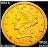 1868-S $2.50 Gold Quarter Eagle CHOICE AU