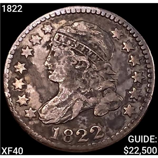 1822 Capped Bust Dime NEARLY UNCIRCULATED