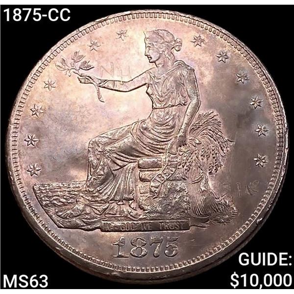 1875-CC Silver Trade Dollar CHOICE BU