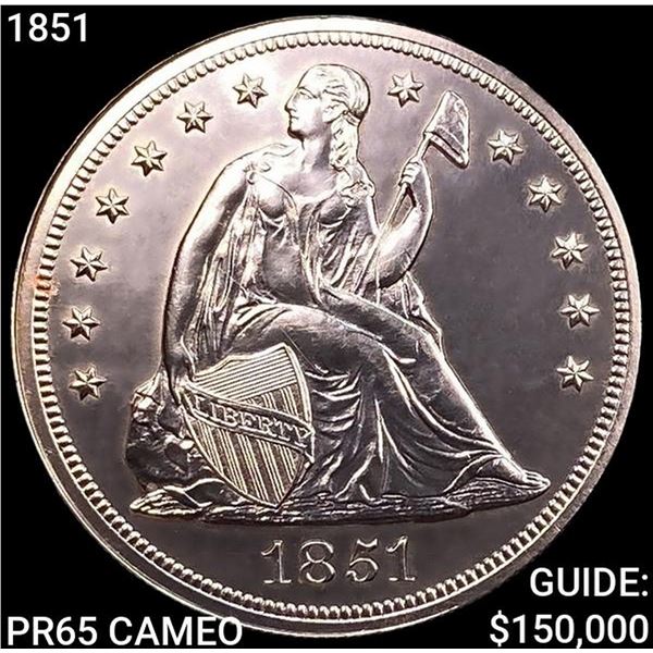 1851 Seated Liberty Dollar GEM PROOF CAM