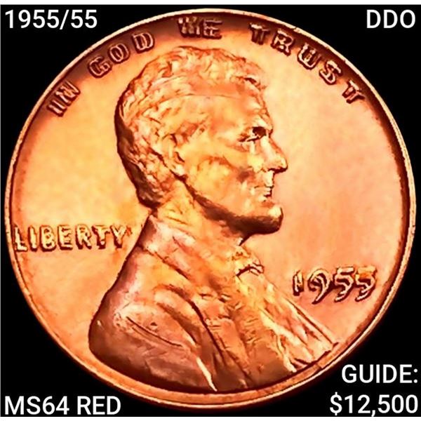 1955/55 DDO Wheat Cent CHOICE BU RD