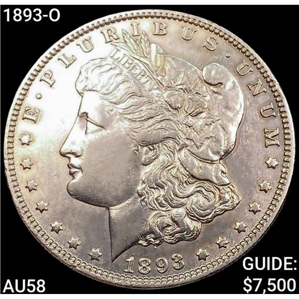 1893-O Morgan Silver Dollar CHOICE AU