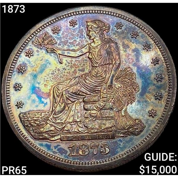 1873 Silver Trade Dollar GEM PROOF