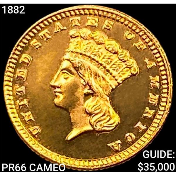 1882 Rare Gold Dollar GEM PROOF CAM