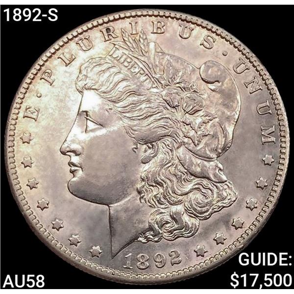 1892-S Morgan Silver Dollar CHOICE AU