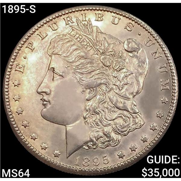 1895-S Morgan Silver Dollar CHOICE BU