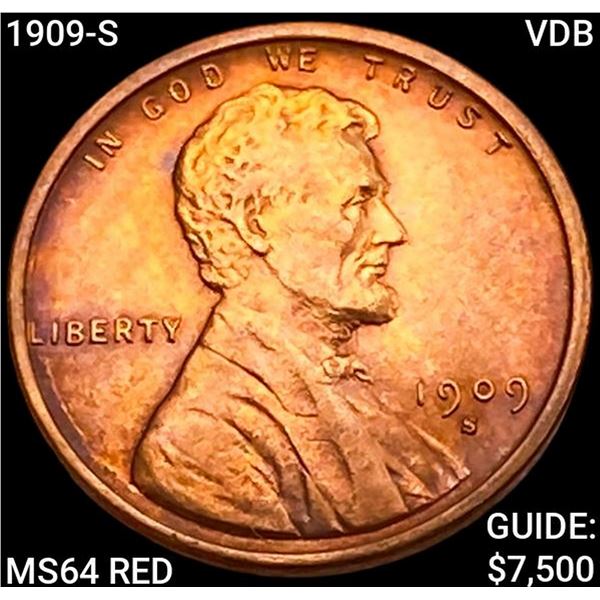 1909-S VDB Wheat Cent CHOICE BU RD