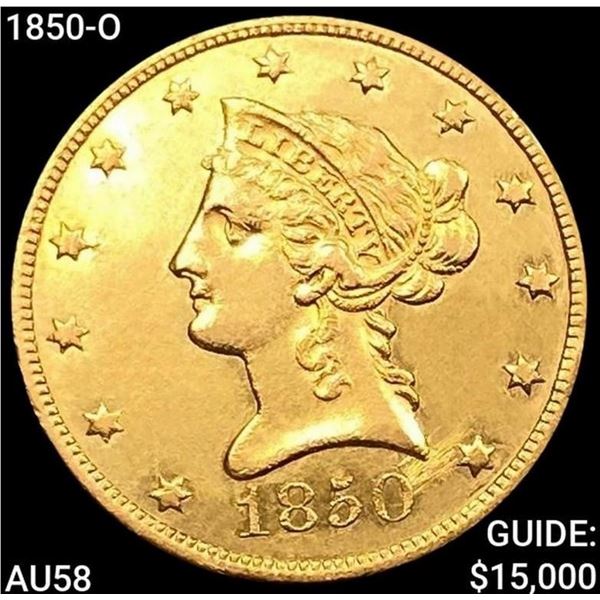 1850-O $10 Gold Eagle CHOICE AU