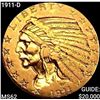 Image 1 : 1911-D $5 Gold Half Eagle UNCIRCULATED