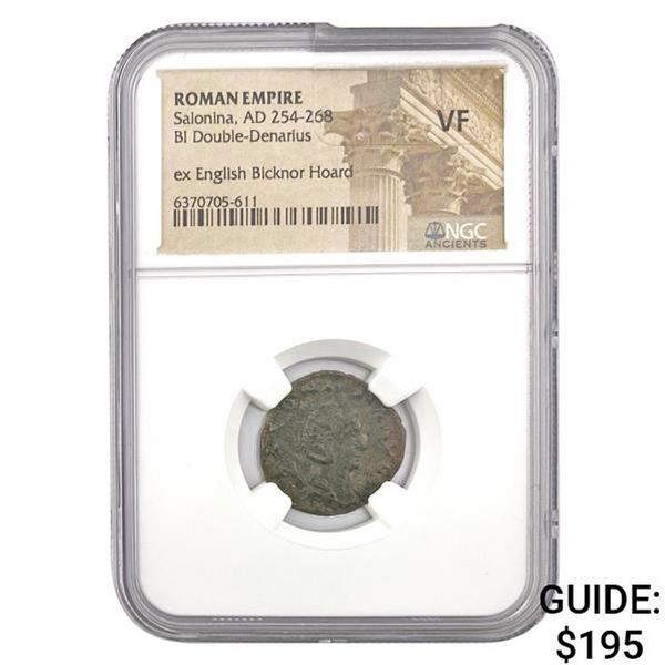 Roman Salonina, AD 254-268 BI Dbl-Denarius