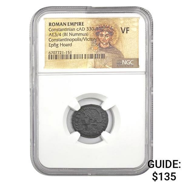 Roman Constantinian cAD 330-340 AE3/4 BI Nummus
