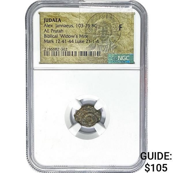 Judaea Alex. Jannaeus 103-76 BC AE 'Widow's Mite'