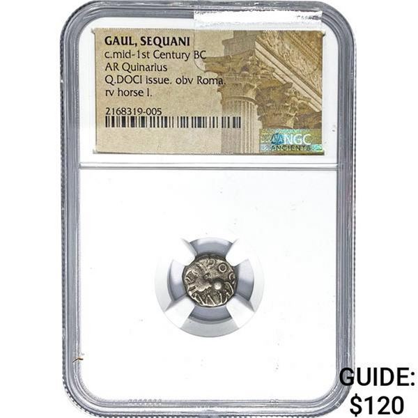 Gaul, Sequani c.mid-1st Cent. BC Silver Quinarius