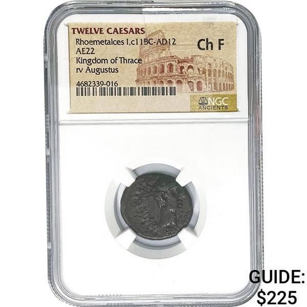 Twelve Caesars Rhoemetalces I 1BC-AD 12 AE22