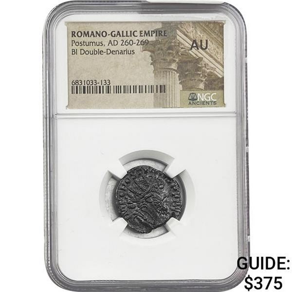 Romano-Gallic Postumus, AD 260-269 BI Dbl-Denarius