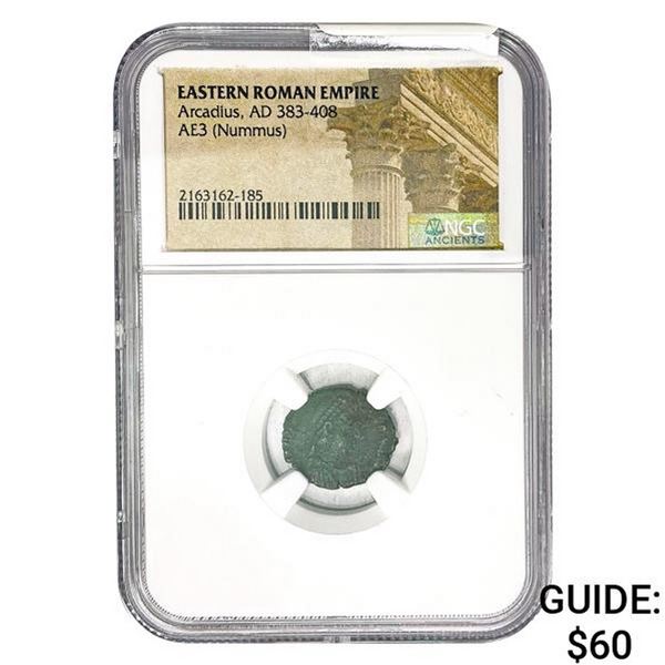 East Roman Arcadius, AD 383-408 AE3 Nummus