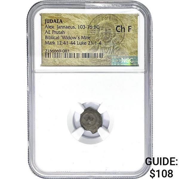 Judaea Alex. Jannaeus 103-76 BC AE 'Widow's Mite'