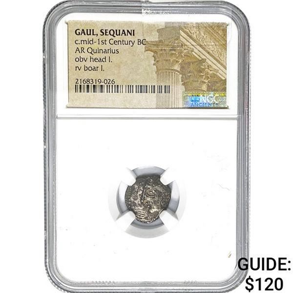Gaul, Sequani c.mid-1st Cent. BC Silver Quinarius