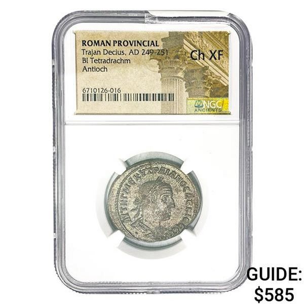 Roman Trajan Decius, AD 249-251 BI Tetradrachm