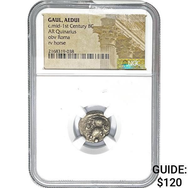 Gaul, Aedui c.mid 1st Cent. BC Silver Quinarius