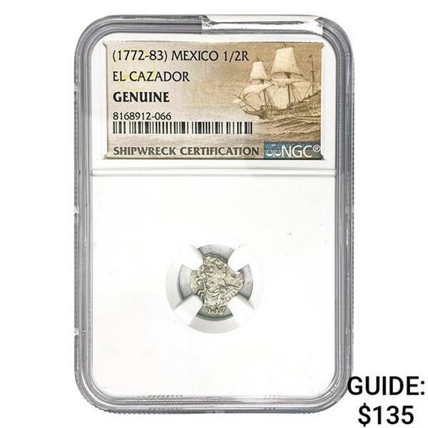 [1772-83] Mexico 1/2 Real El Cazador NGC Genuine