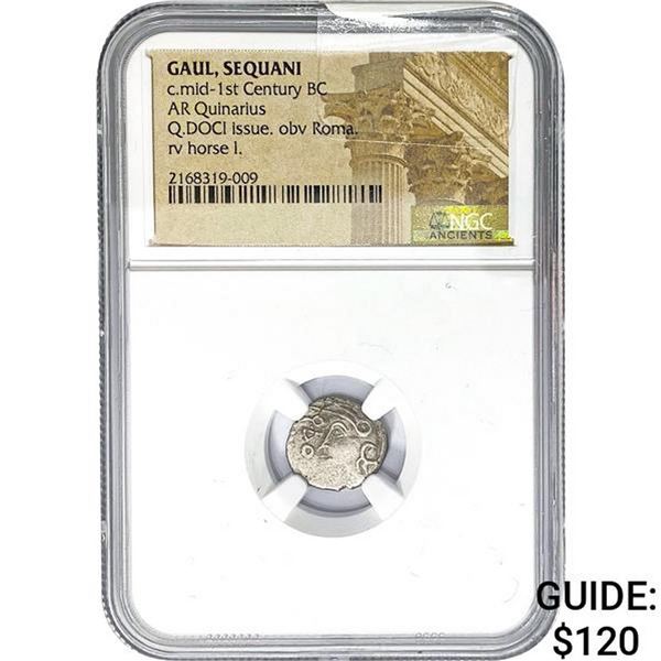 Gaul, Sequani c.mid 1st Century BC Silver Quinarius NGC
