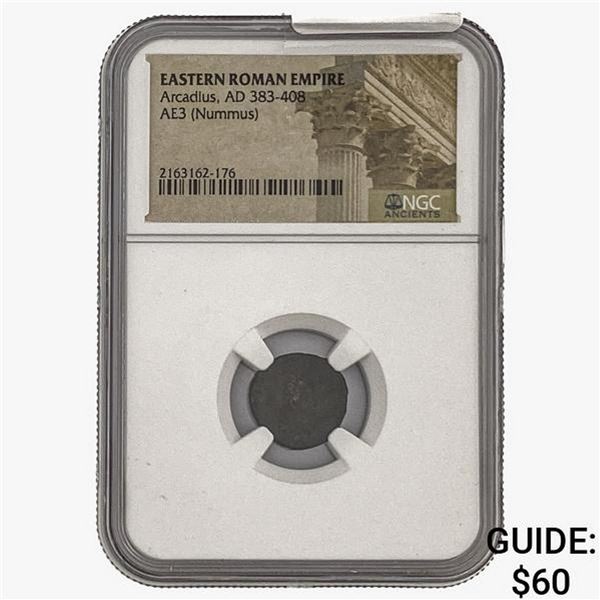 East Roman Arcadius, AD 383-408 AE3 Nummus NGC