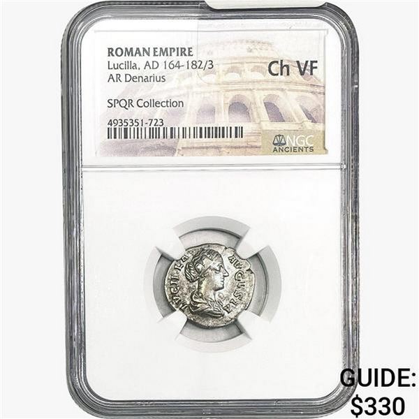 Roman Lucilla, AD 164-182/3 Silver Denarius NGC CH XF