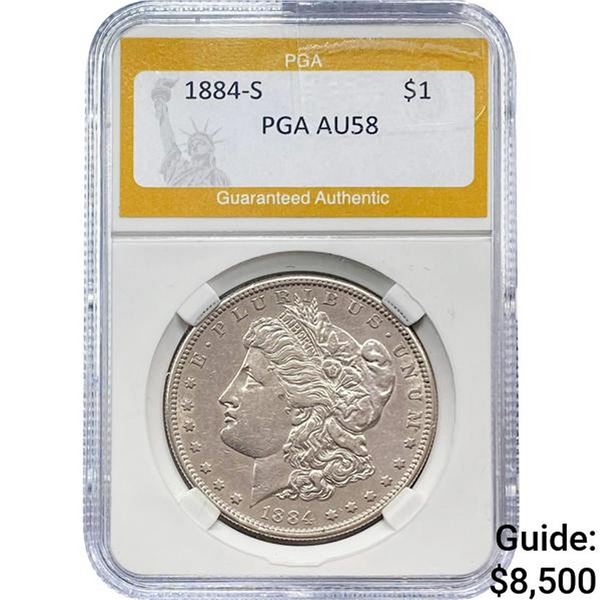 1884-S Morgan Silver Dollar PGA AU58
