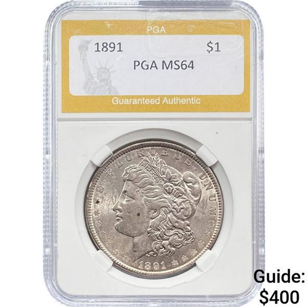 1891 Morgan Silver Dollar PGA MS64