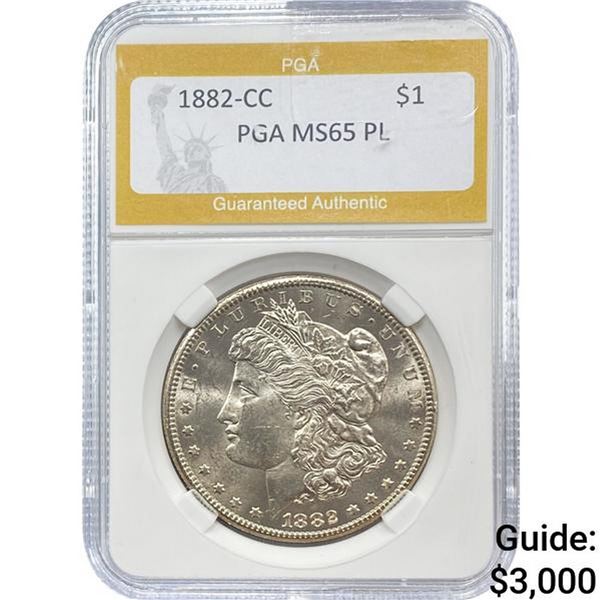 1882-CC Morgan Dollar PGA MS65 PL
