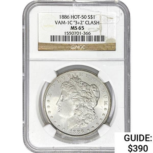 1886 $1 Morgan Dollar NGC MS65 SILVER