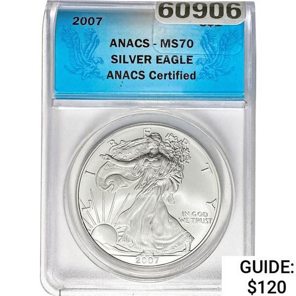 2007 Silver Eagle ANACS MS70